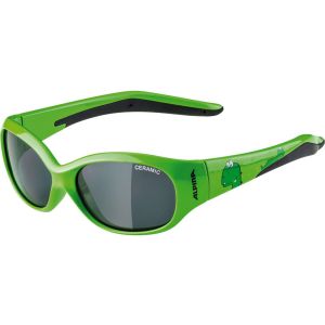 Alpina Flexxy zonnebril kinderen (montuur groen dino | glazen zwart | S3)