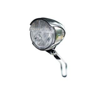 Trelock Bike-i retro 15L LS583 LED koplamp (15 Lux | met parkeerlicht automatisch | chroom)